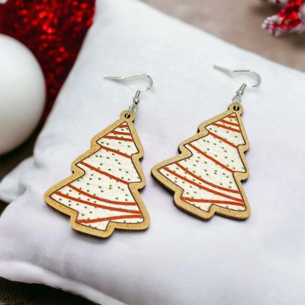 SALE: Sweeten Your Season: NWT Christmas Tree Snack Cake Dangle Earrings!